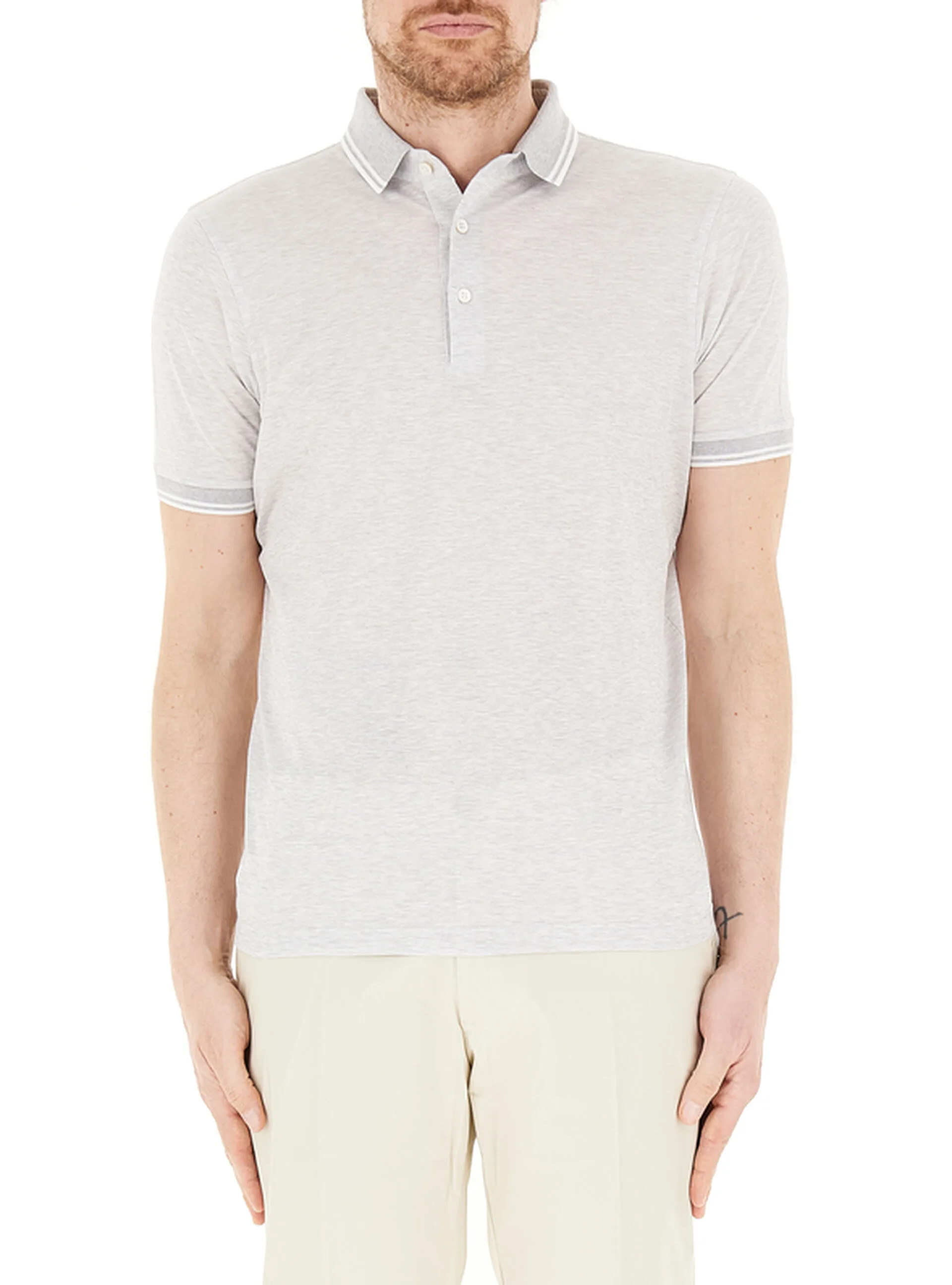 Polo maniche corte GRIGIO CHIARO 54 - Gran Sasso - FashionsVida