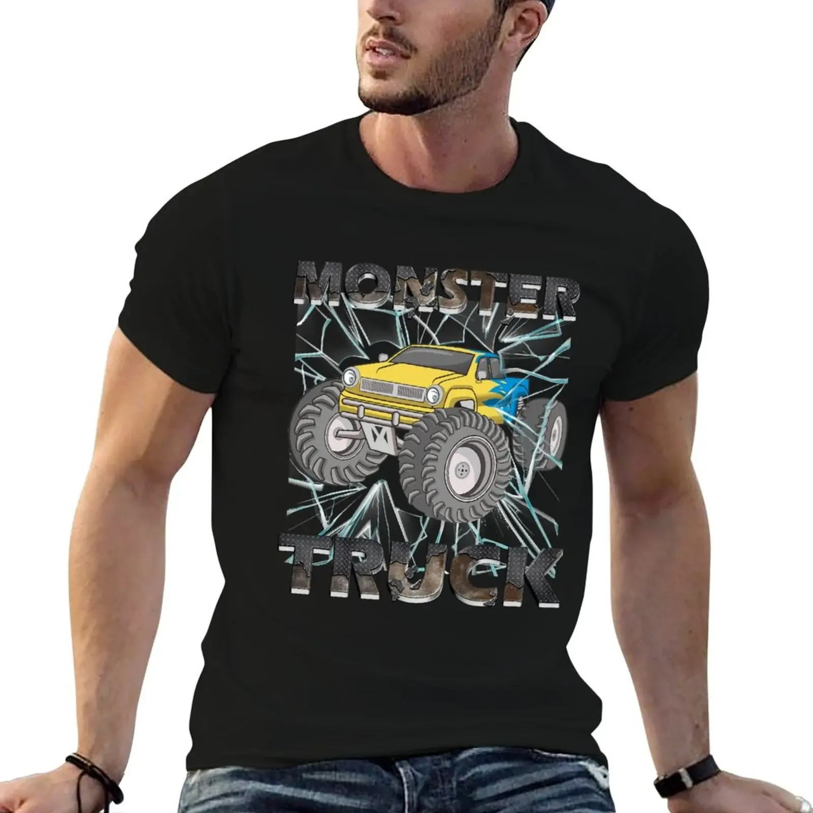 Monster Trucks T-Shirt Basic Crew Neck Short Sleeve Top - Aliexpress - FashionsVida