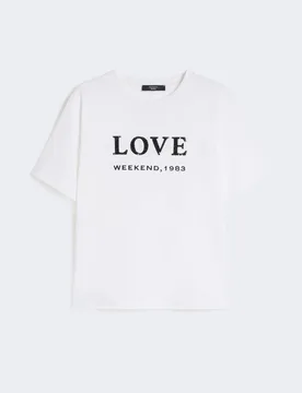 T-shirt con stampa e ricami donna bianco - Max Mara - FashionsVida