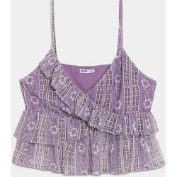 Top de mujer con tirantes y volantes