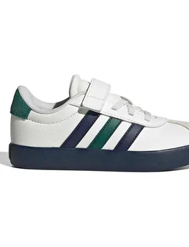 Sneaker Vl Court 3.0 Skateboarding Core White / Collegiate Navy / Collegiate Green EU 34 - Adidas - FashionsVida