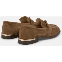 Mocasines con tacón de mujer con detalle nudo sin cierre