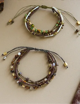 Retro Bohemian Style Multi-layered Millet Beaded Strand Stone Bracelet Light Luxury and High-end Pull-out Bracelet for Women - Aliexpress - FashionsVida