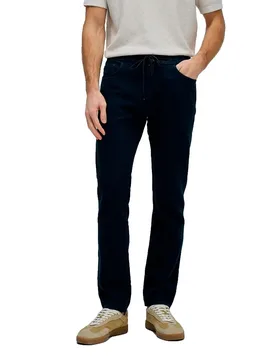 Joggers 21010825 Linen Dark Blue 31 Homme - Salsa Jeans - FashionsVida