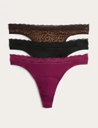 Pack LightAbsorbency Period Thongs Brown Mix female