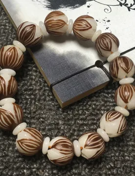 White Jade Root Single-Loop Carved , Natural Bodhi Seed Lotus Bracelet for Men and Women - Aliexpress - FashionsVida