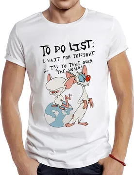 New Mens Fashion NEW PINKY AND THE BRAIN T-Shirt Short Sleeve Casual Tee - Aliexpress - FashionsVida