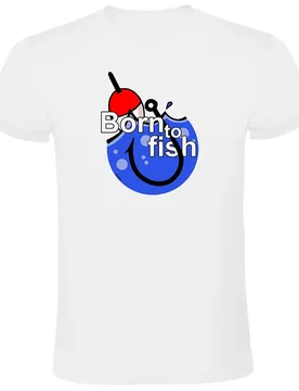 Born To Fish Hook Short Sleeve T-shirt White S Men - Kruskis - FashionsVida