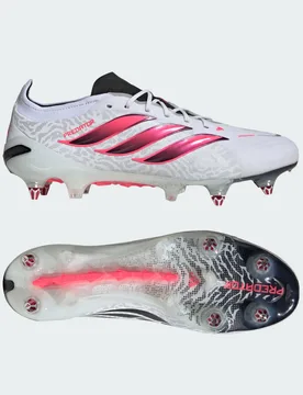 Scarpa da calcio Predator Elite Soft Ground 48 2/3 Cloud White / Solar Turbo / Core Black - Adidas - FashionsVida