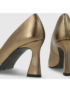 Zapatos de salón de mujer en piel metalizada con lazo - Lodi - FashionsVida