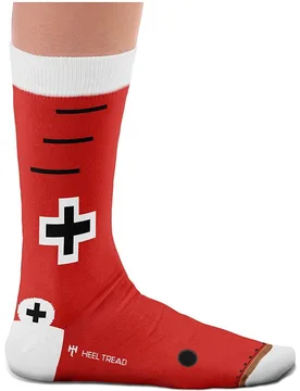 Calcetines de hombre Red Baron cortos en color - Heel Tread - FashionsVida