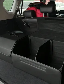Pieza Caja De Almacenamiento De Coche Negro Mate, Bolsa De Almacenamiento Multifuncional Plegable, Organizador Del Maletero Adecuado Para Todos Los Mo - Shein - FashionsVida
