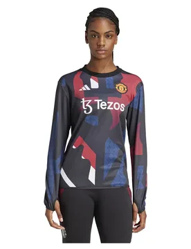 Sweat-shirt Avant-match Manchester United 24/25 Warm Black / Mufc Red / Off White / Team Coll Burgundy 2 XS - Adidas - FashionsVida