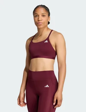 Reggiseno Sportivo Optime Essentials Workout Supporto Leggero M Maroon - Adidas - FashionsVida