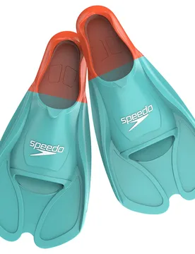 Biofuse Training Swimming Fins Arctic Glass / Volcanic Orange UK 8-9.25 unisex - Speedo - FashionsVida