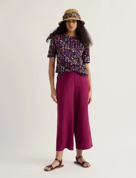 Pure Cotton Floral T-Shirt Navy Mix female - Seasalt cornwall - FashionsVida