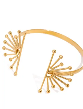 Minar New Fashion Hollow Out Metal Half Flower Adjustable Bangles for Women Titanium Steel 18K Gold PVD Plated Cuff Bracelet - Aliexpress - FashionsVida