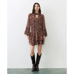 Vestido corto volantes de mujer