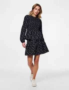 Blusa de manga larga y drapeada de mujer - Pieces - FashionsVida