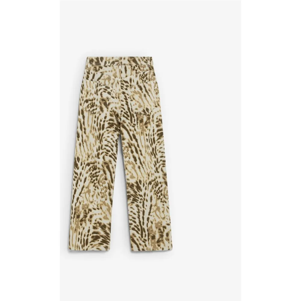 Pantalón recto de mujer con estampado animal print - Scalpers - FashionsVida