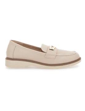 Mocassino Beige con Morsetto Color Oro 3202121 38 - LE HAVRE PARIS - FashionsVida
