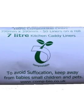 Compostable Bin Liners - 7 Litre - Roll of 52 - Comp-Bio - FashionsVida
