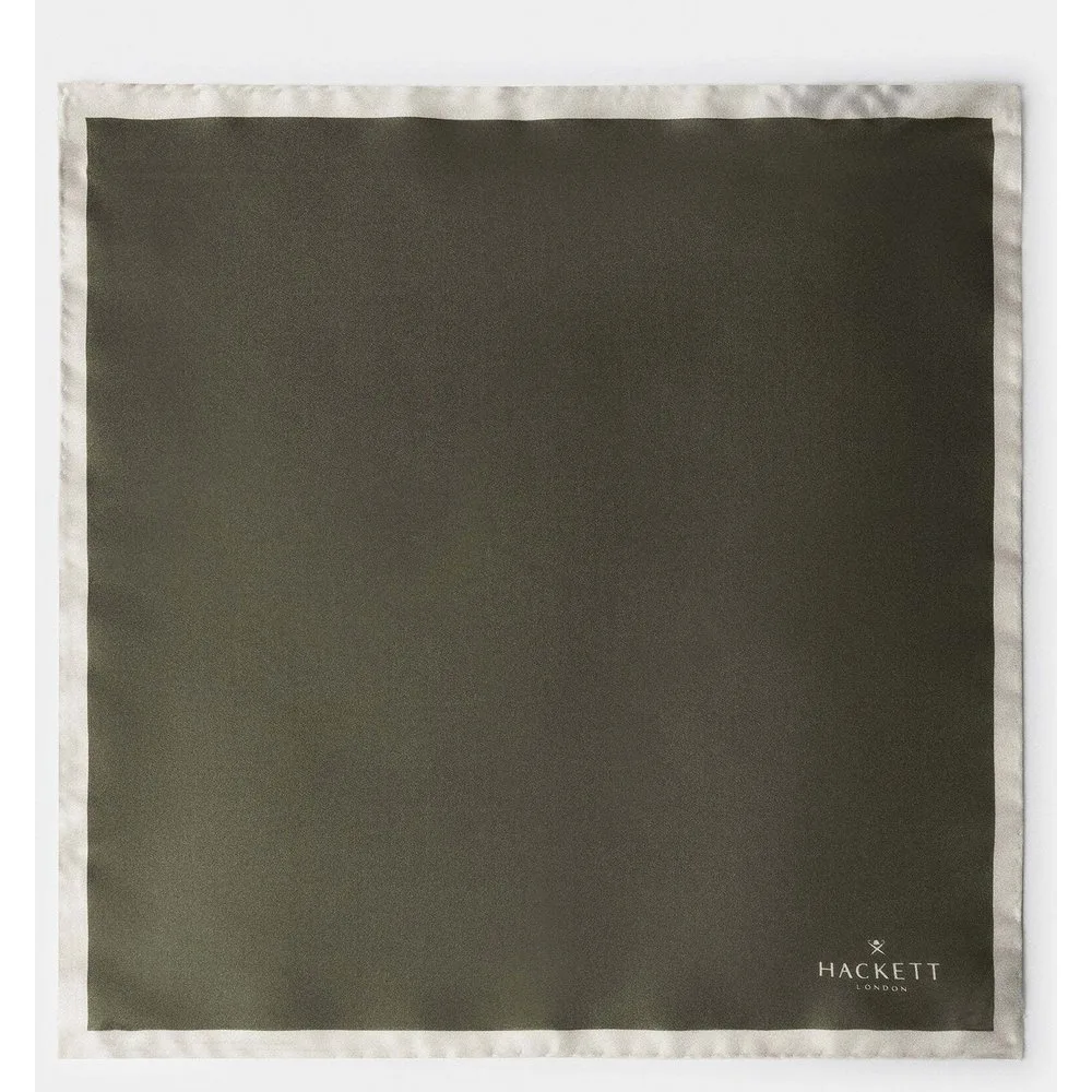 Pañuelo de seda de hombre color liso con logo - Hackett - FashionsVida