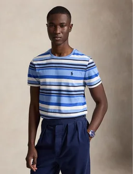 Camiseta de hombre de algodón de rayas - Polo Ralph Lauren - FashionsVida