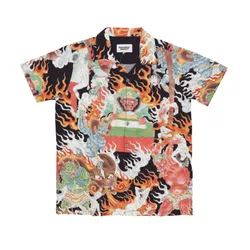 Camicia Manica Corta Uomo Inferno Shirt All Over Print