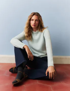 Jersey de mujer con lúrex y cuello batista - Southern Cotton - FashionsVida