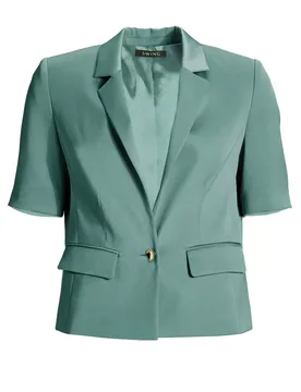 Blazer aus Satin mit kurzen Ärmeln female - 36 - FashionsVida