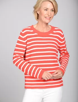 Rdh.-Pullover, Streifen female - 42 - FashionsVida