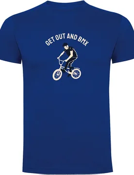 Maglietta A Maniche Corte Get Out And Bmx Royal Blue - Kruskis - FashionsVida