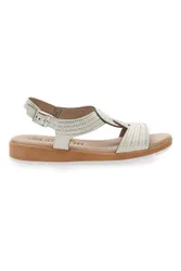 Sandali beige con fasce incrociate e strass LR242939 38