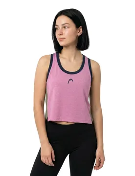 Play Crop Sleeveless T-shirt Navy / Grey S - Head Racket - FashionsVida