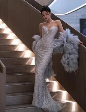 A shawl for toasting elegant and luxurious fish-tail dress banquets - Aliexpress - FashionsVida