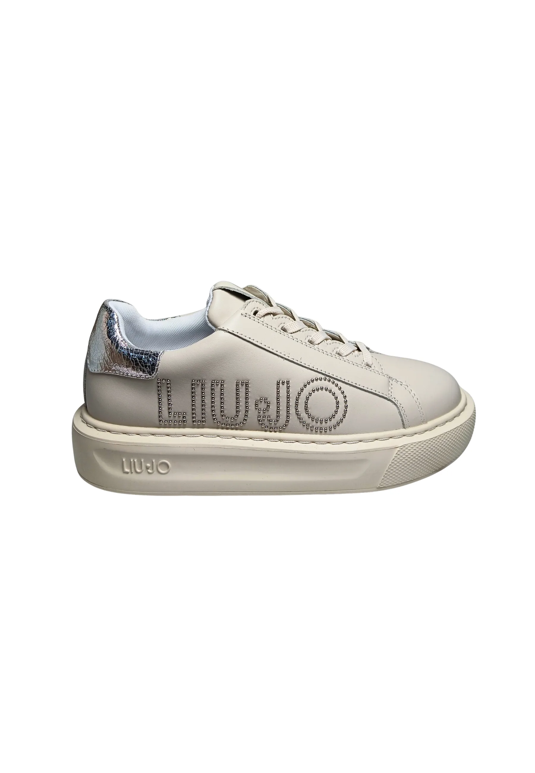 BA2065_PX100 Donna Ecopelle Argento - LIUJO - FashionsVida