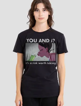 Women's The Princess & The Frog Tiana A Risk Worth Taking T-Shirt, Black Size: Medium - Black - Size: M - Disney - FashionsVida