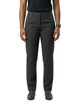 Pantaloni Zamira Bestie Straight Fit Dark Grey Melange XS - Vero moda - FashionsVida
