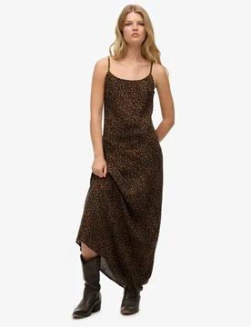 Superdry Damen Schräg Geschnittenes Maxi-trägerkleid Multiple Colours - Größe: 38 - 74.99 - FashionsVida