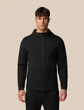 Travel Full Zip Hoodie - Black CAVIAR 2XL Unisex - Castore - FashionsVida