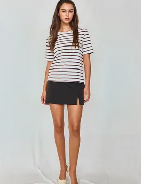 B01 Basic-T-Shirt im Regular-Fit, Heavy Weight Braun S - Stradivarius - FashionsVida