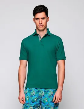 Polo manga corta de hombre de piqué sin bolsillo Tallas Grandes - Mirto - FashionsVida