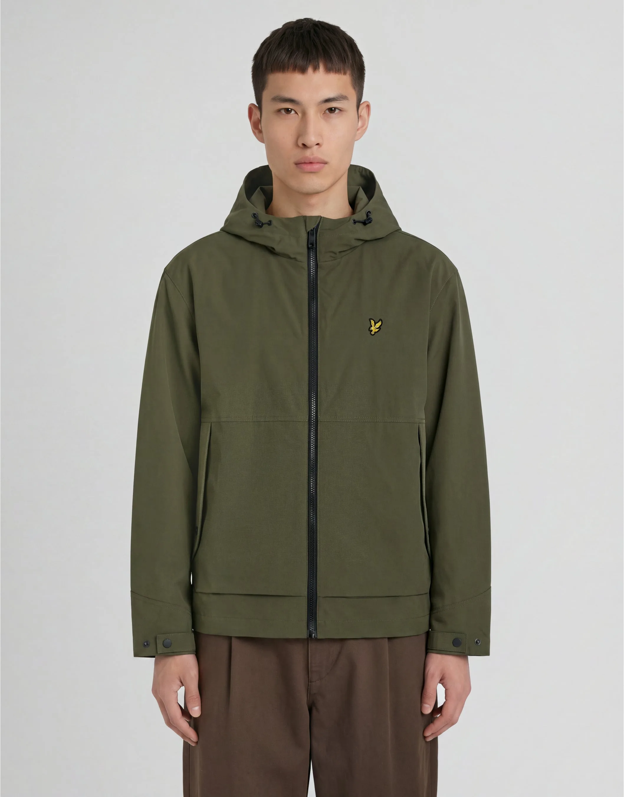 Men's Water Reactive Shell Jacket Water Reactive / Olive Green - Lyle & Scott - FashionsVida