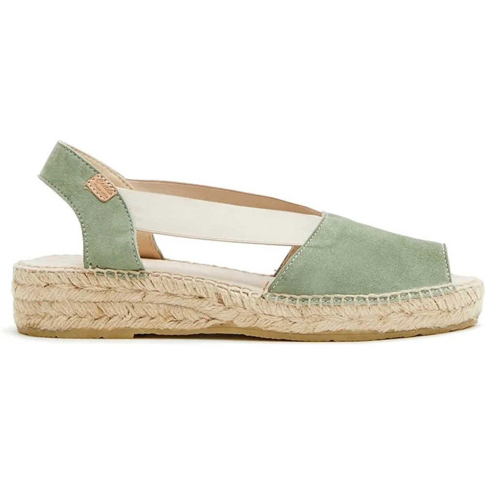 Alpargata de plataforma de mujer en piel con elástico - CASTELL MENORCA - FashionsVida