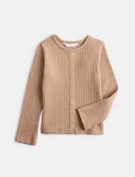 Cosy Ribbed Top (2-10 Yrs) Camel female