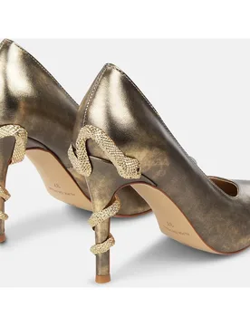 Zapatos de salón de mujer con detalle de serpiente en tacón y puntera afilada - Alma en Pena - FashionsVida