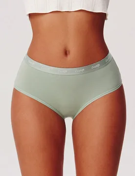 Juego de 3 bragas básicas de algodón ligero de cintura alta para mujer, también adecuadas para adolescentes y jóvenes S - Shein - FashionsVida