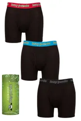 Pack Black / Red / Blue Bamboo Boxer Shorts Men's Medium - - Multi Coloured - Size: Medium