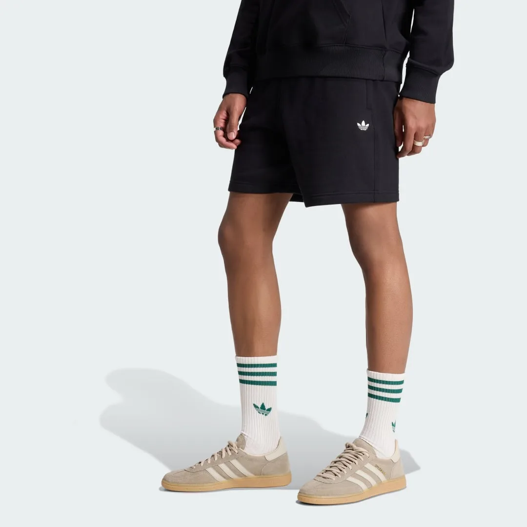 SHORT TREFOIL ESSENTIALS FLEECE M Black - Adidas - FashionsVida